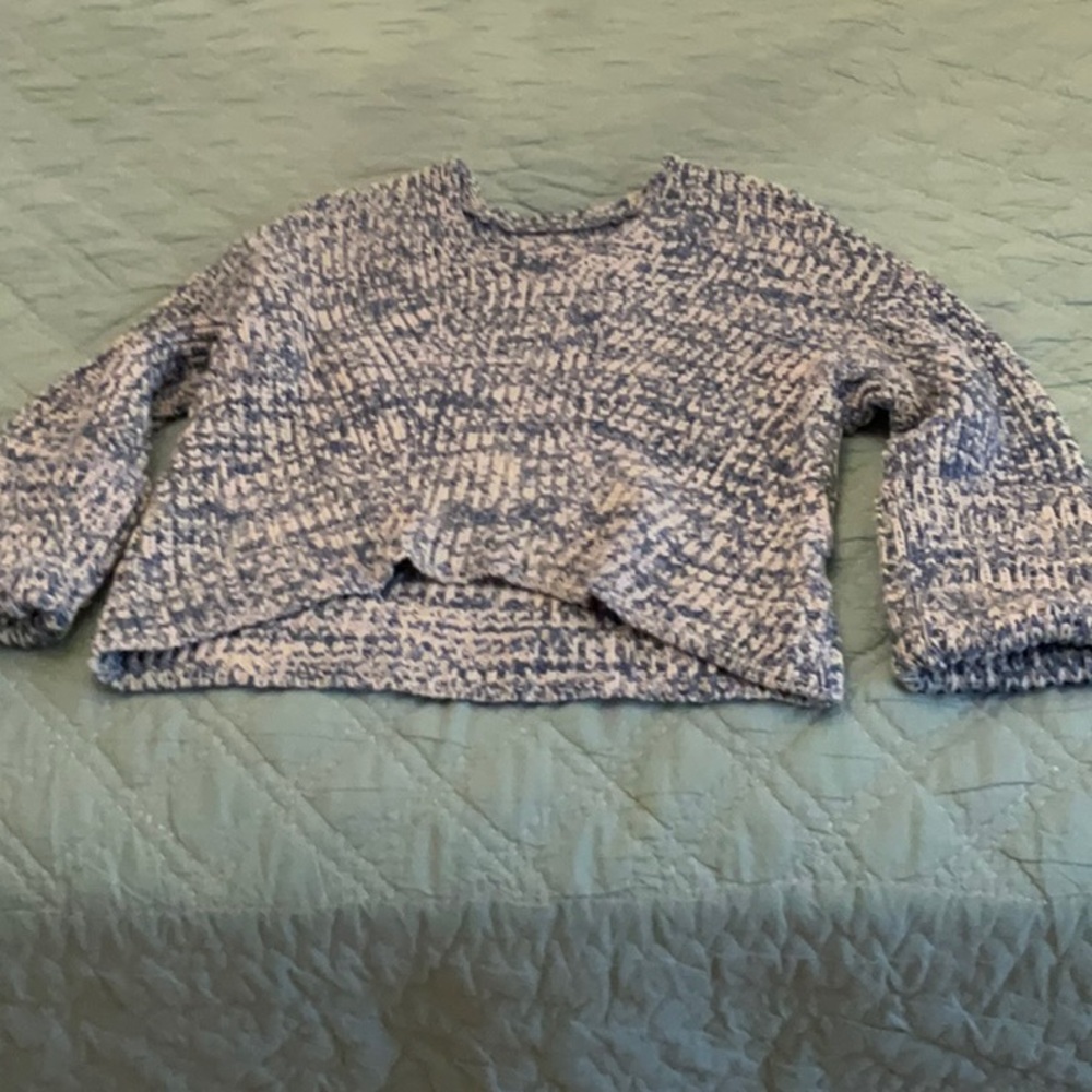 Blue and white chunky sweater, medium